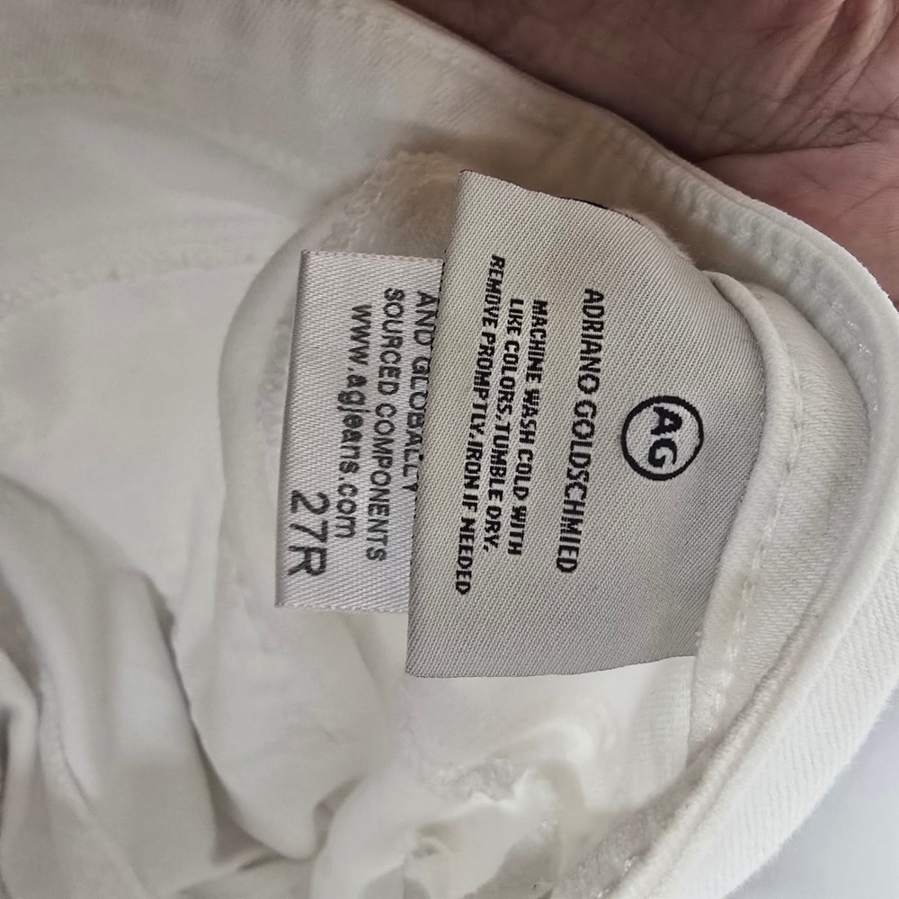 AG Adriano Goldschmied The Legging Ankle Jeans‎ 27R White Cotton Blend Skinny - Picture 5 of 8